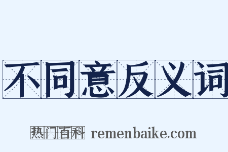 不同意反义词是什么意思的图片